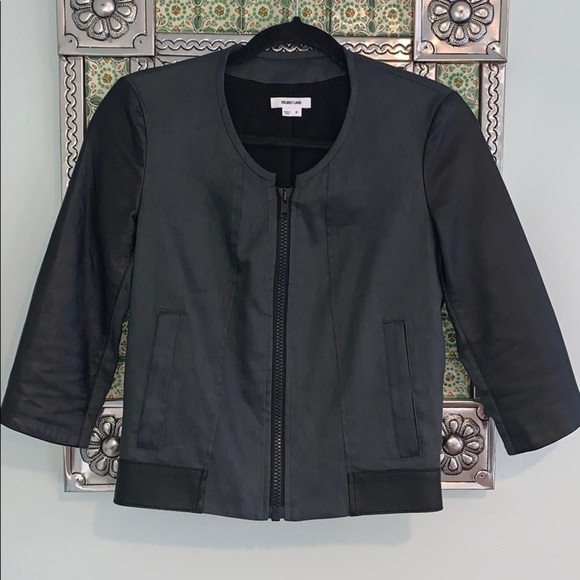 Helmut Lang Linen and Leather Blazer Jacket - Picture 1 of 15